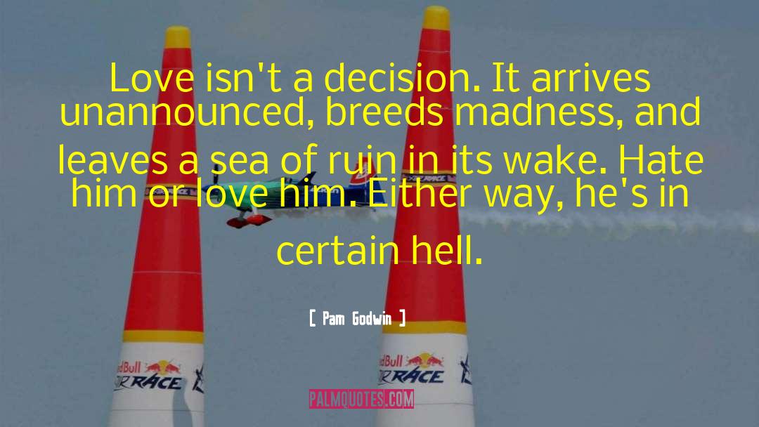 Pam Godwin Quotes: Love isn't a decision. It