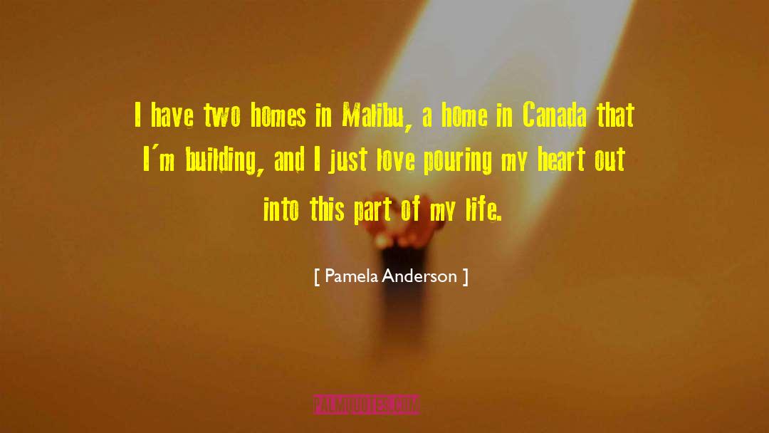 Pamela Anderson Quotes: I have two homes in