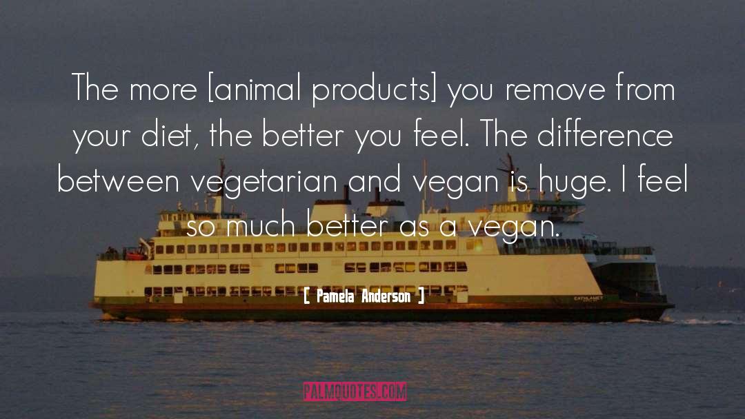Pamela Anderson Quotes: The more [animal products] you