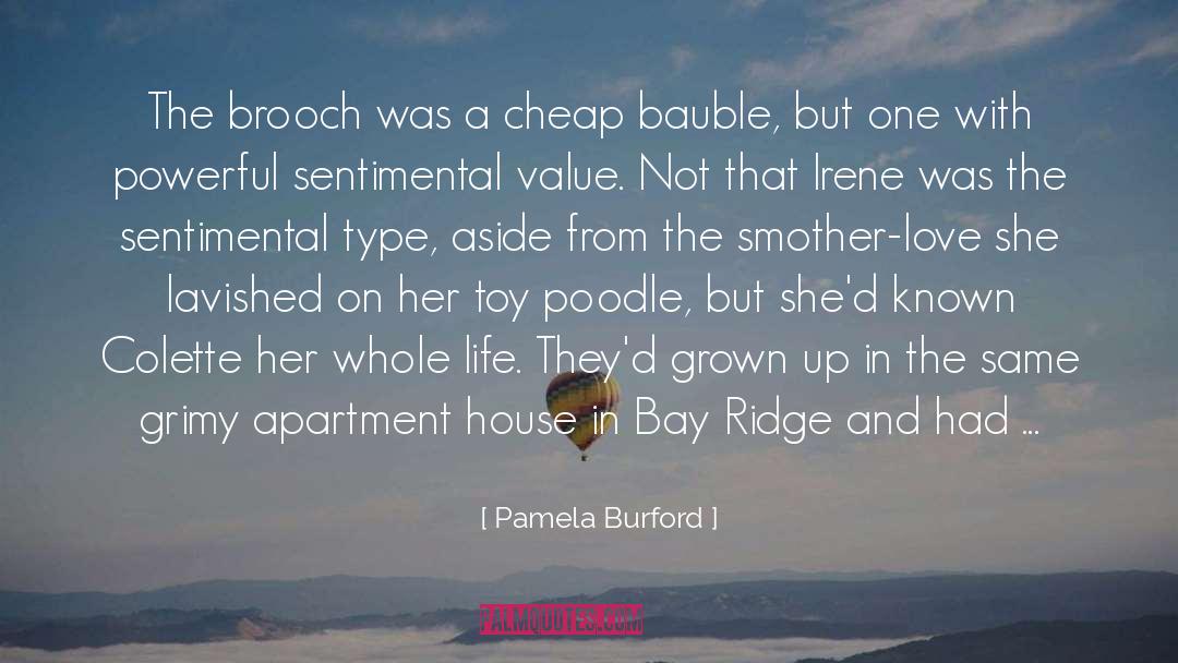 Pamela Burford Quotes: The brooch was a cheap