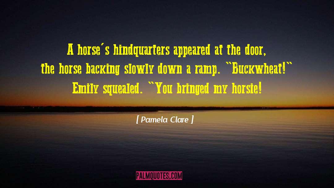 Pamela Clare Quotes: A horse's hindquarters appeared at