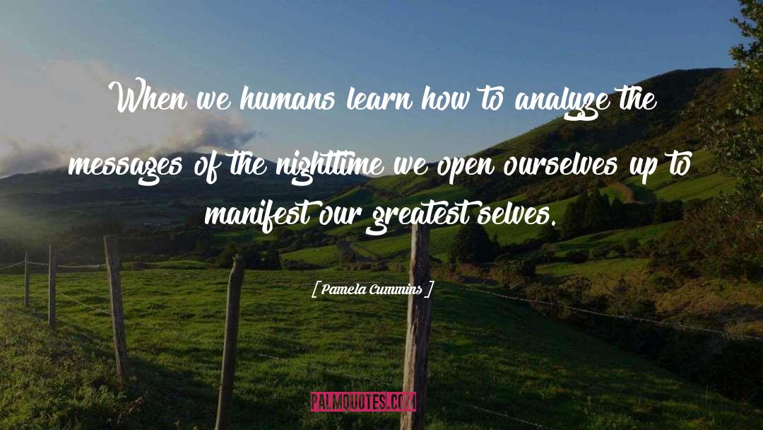 Pamela Cummins Quotes: When we humans learn how
