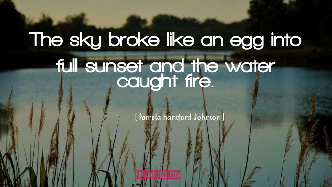 Pamela Hansford Johnson Quotes: The sky broke like an