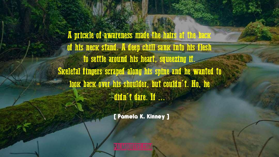 Pamela K. Kinney Quotes: A prickle of awareness made