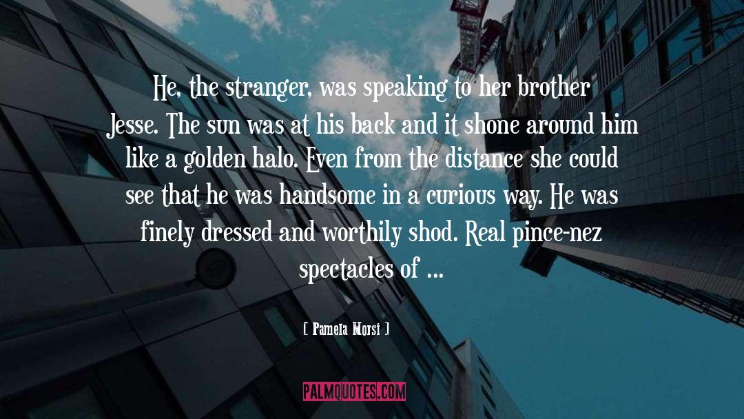 Pamela Morsi Quotes: He, the stranger, was speaking