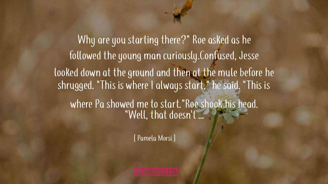 Pamela Morsi Quotes: Why are you starting there?