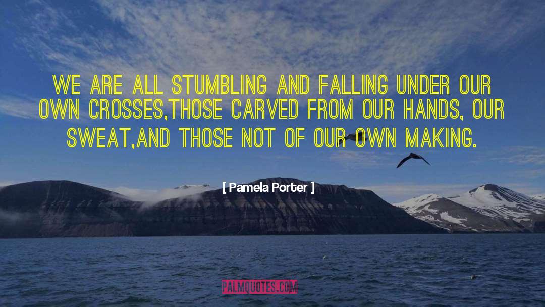Pamela Porter Quotes: We are all stumbling and