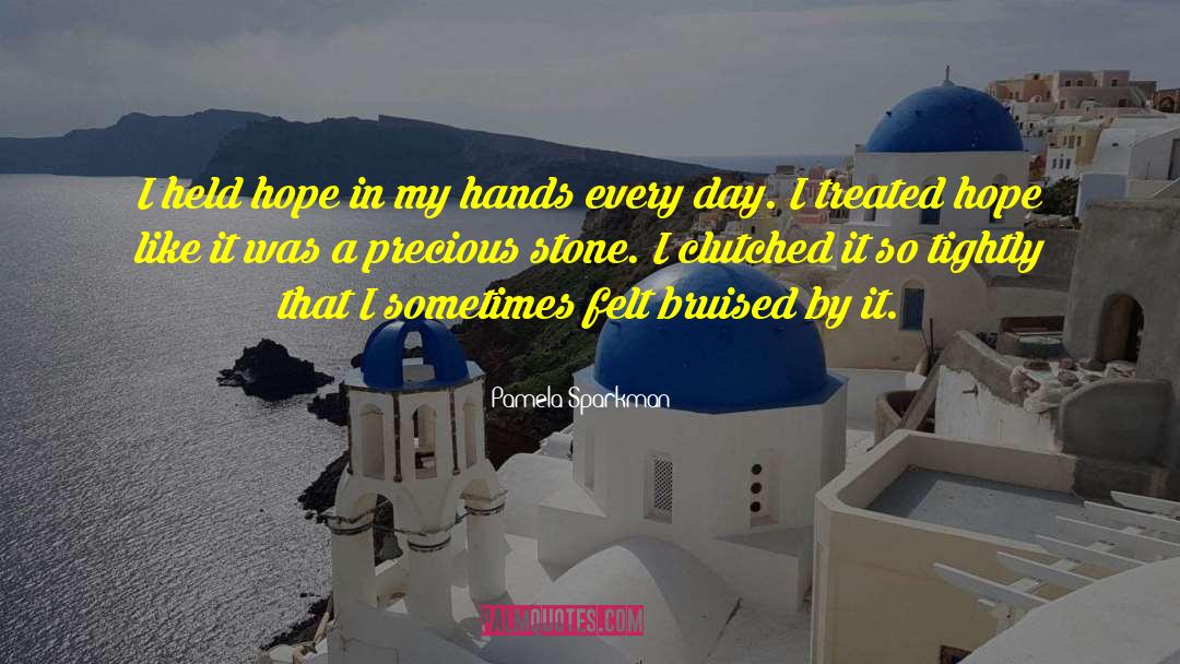 Pamela Sparkman Quotes: I held hope in my