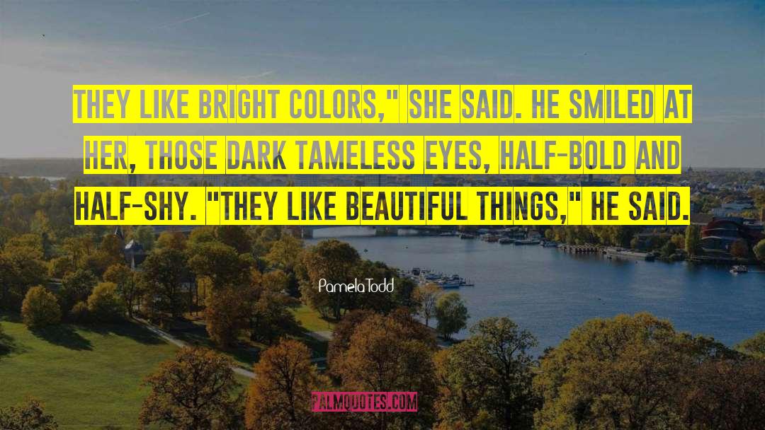 Pamela Todd Quotes: They like bright colors,