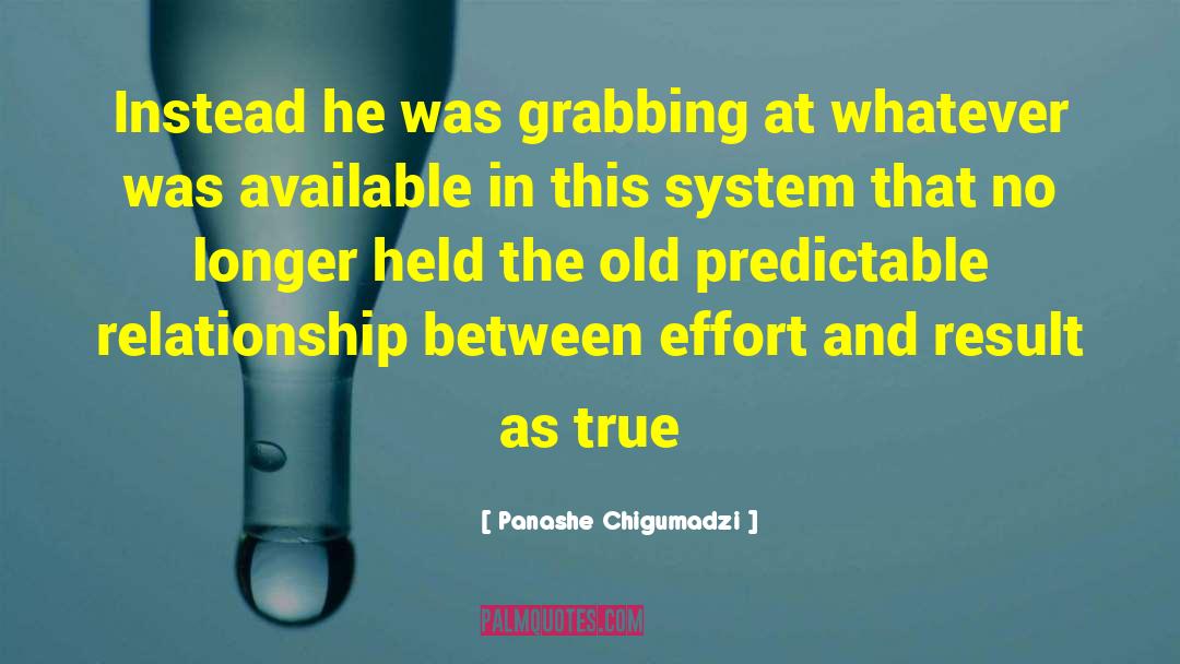 Panashe Chigumadzi Quotes: Instead he was grabbing at