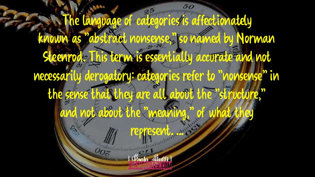 Paolo Aluffi Quotes: The language of categories is