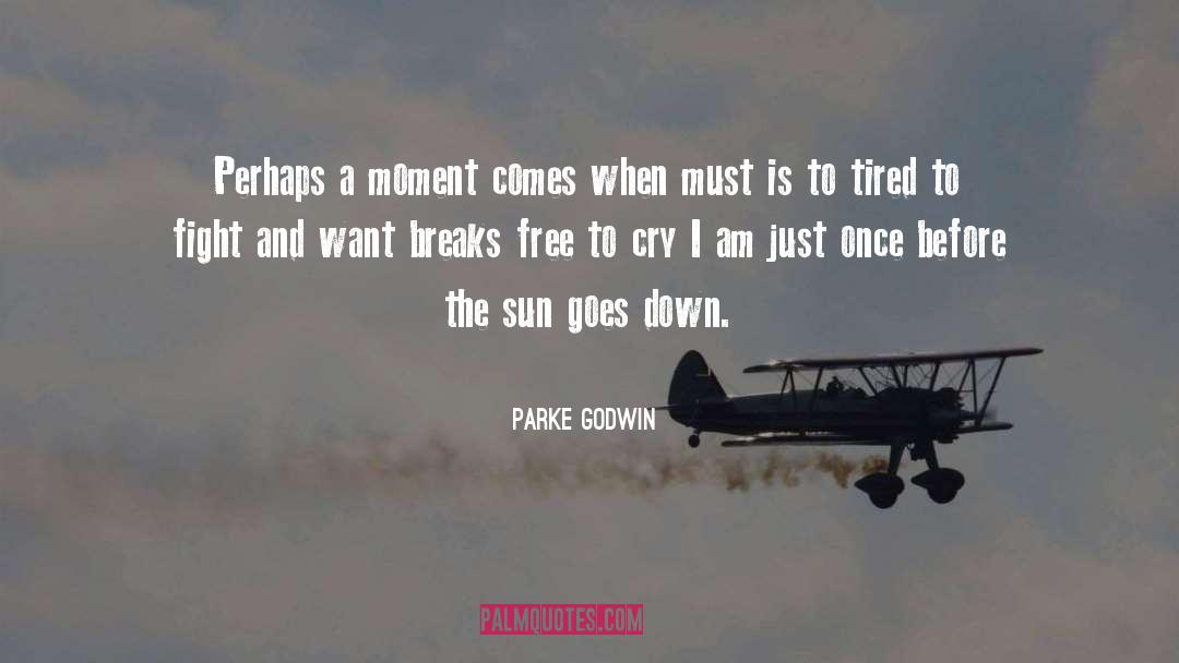 Parke Godwin Quotes: Perhaps a moment comes when