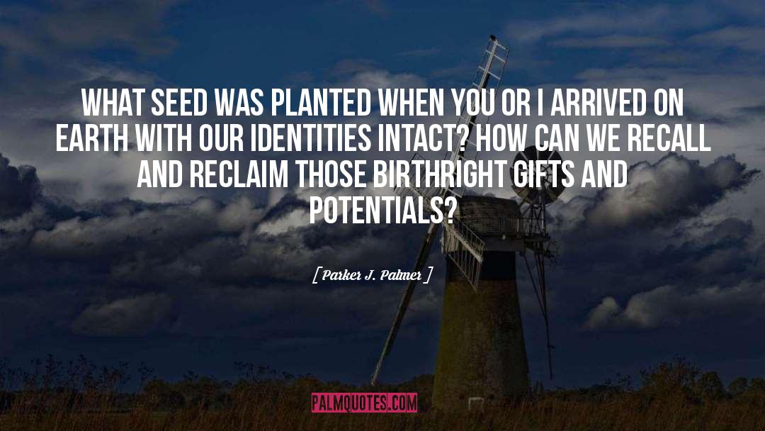 Parker J. Palmer Quotes: What seed was planted when