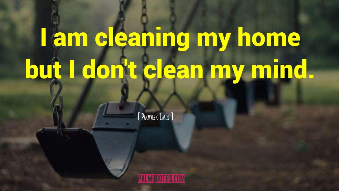 Parmveer Laadi Quotes: I am cleaning my home