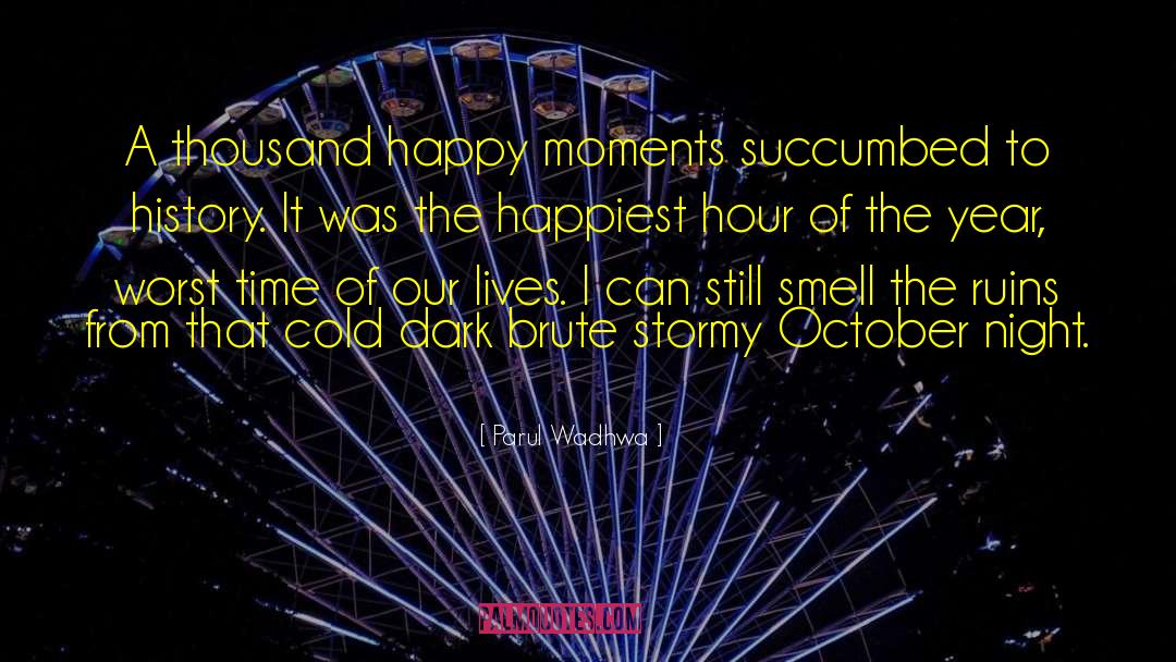 Parul Wadhwa Quotes: A thousand happy moments succumbed