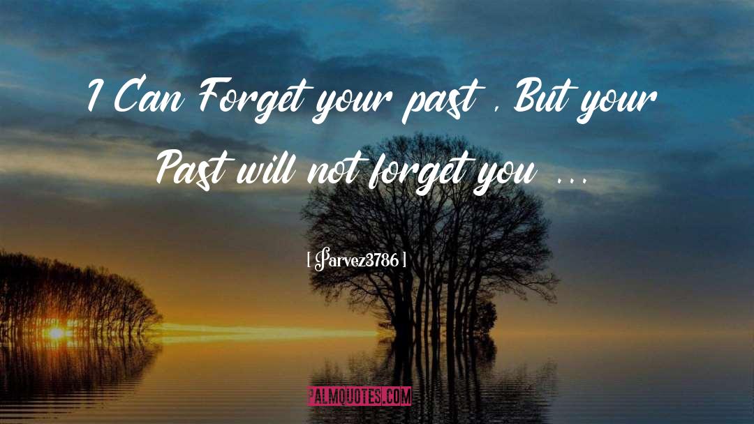 Parvez3786 Quotes: I Can Forget your past