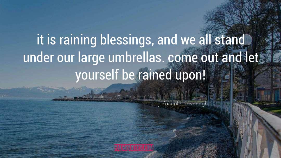 Pascale Kavanagh Quotes: it is raining blessings, and