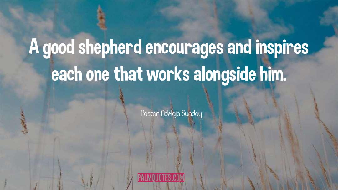 Pastor Adelaja Sunday Quotes: A good shepherd encourages and