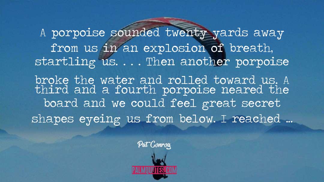 Pat Conroy Quotes: A porpoise sounded twenty yards