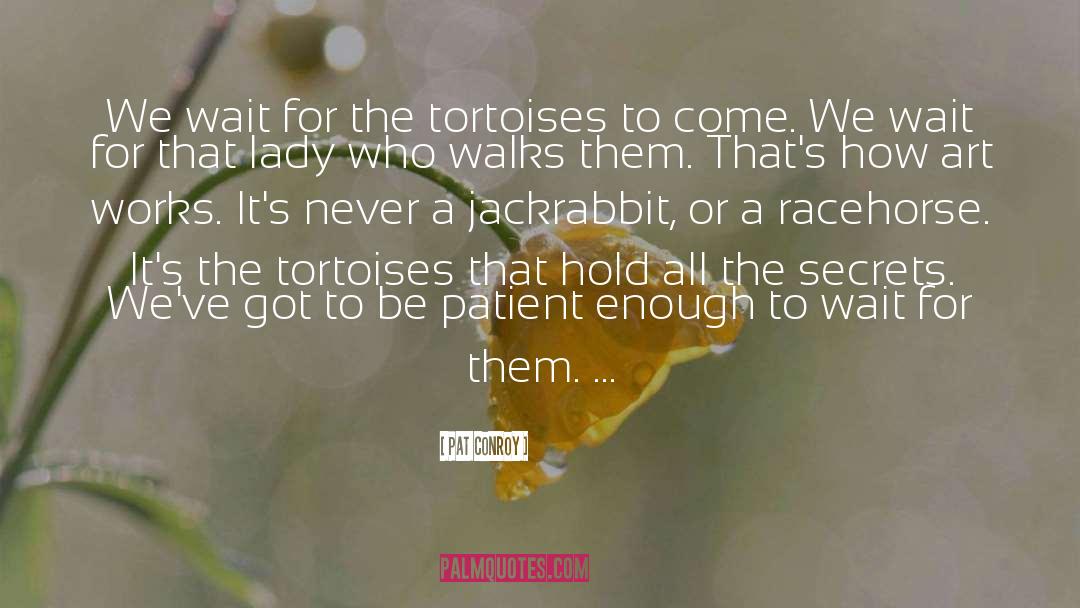 Pat Conroy Quotes: We wait for the tortoises