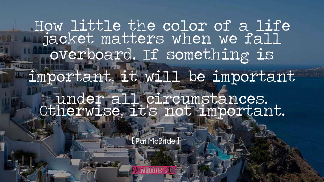 Pat McBride Quotes: How little the color of