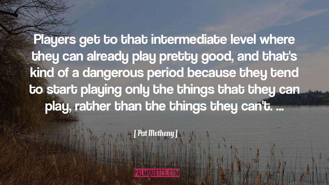 Pat Metheny Quotes: Players get to that intermediate