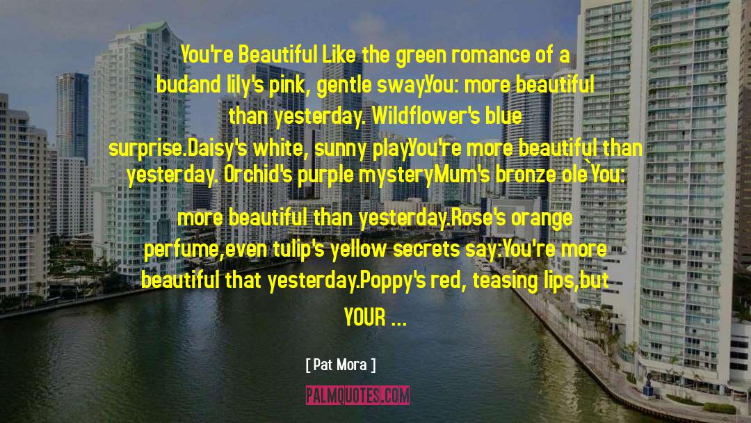 Pat Mora Quotes: You're Beautiful <br /><br />Like