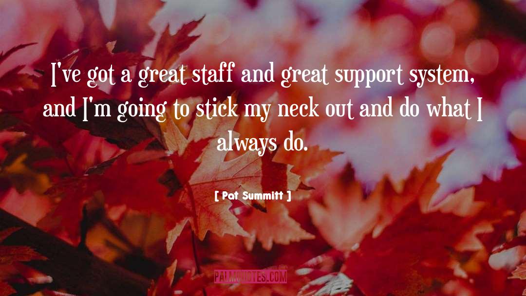 Pat Summitt Quotes: I've got a great staff