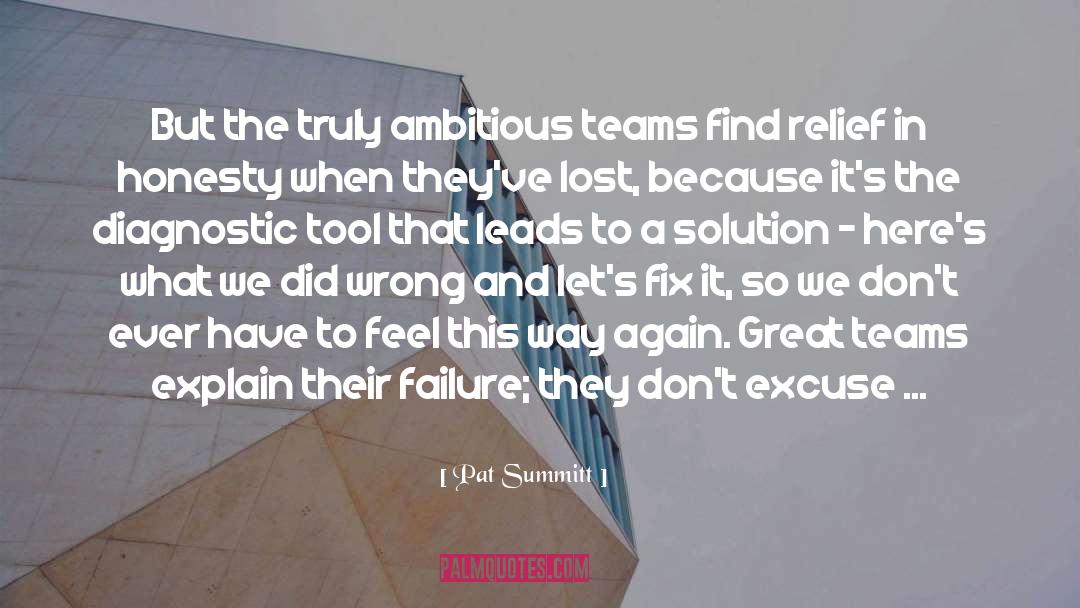 Pat Summitt Quotes: But the truly ambitious teams