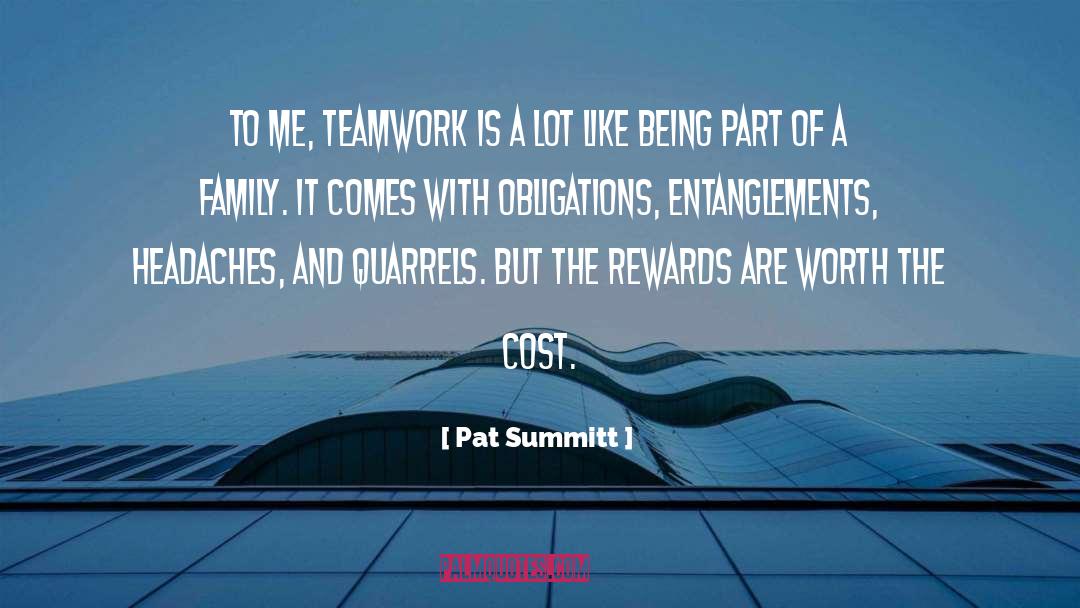 Pat Summitt Quotes: To me, teamwork is a