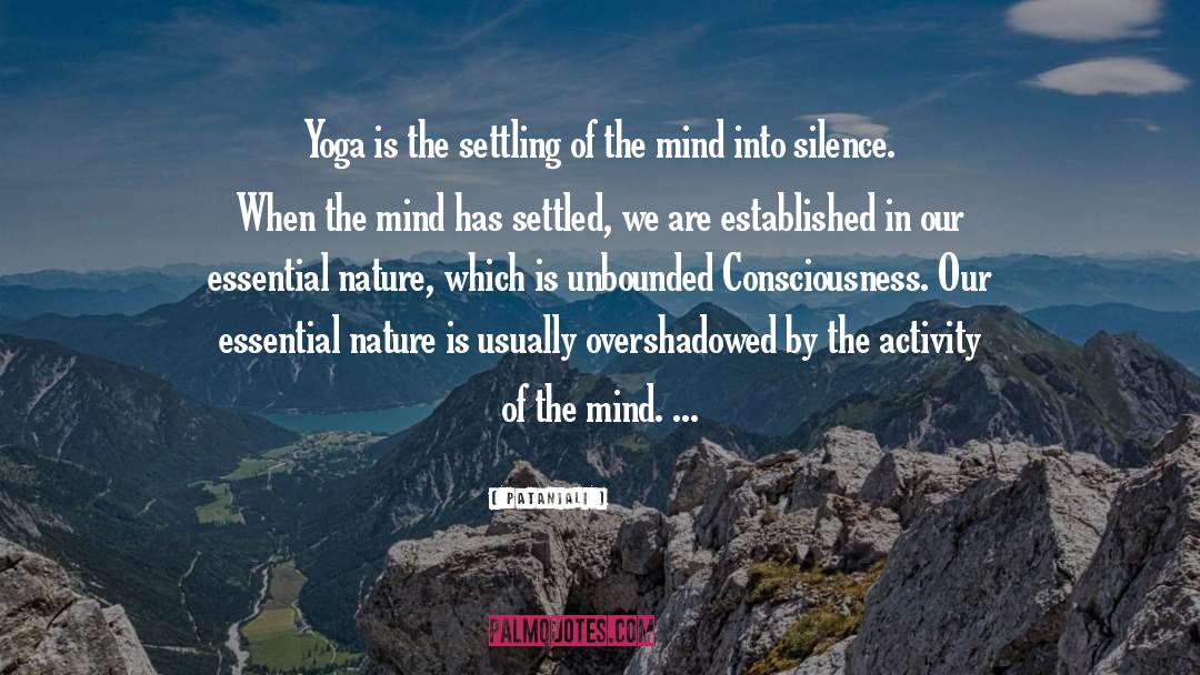 Patanjali Quotes: Yoga is the settling of