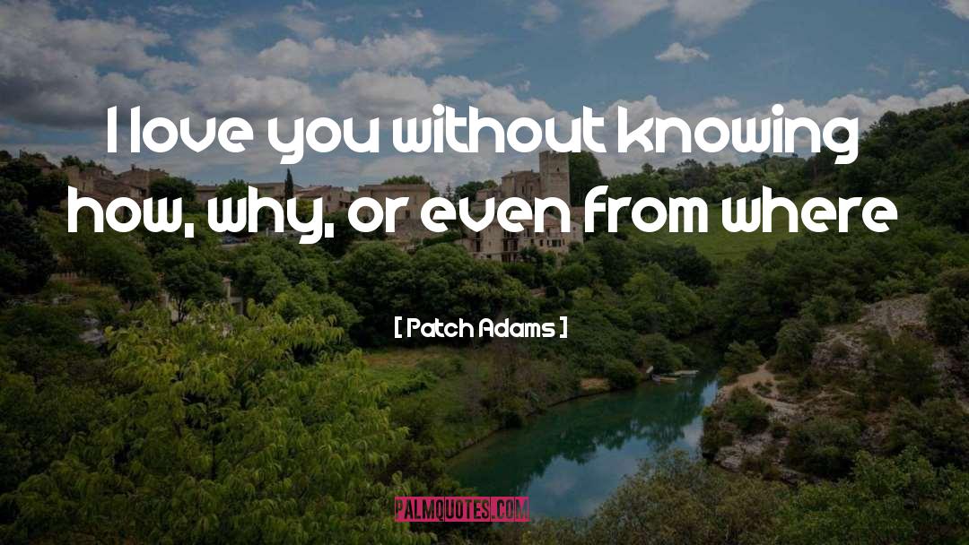 Patch Adams Quotes: I love you without knowing