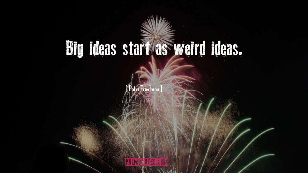 Patri Friedman Quotes: Big ideas start as weird