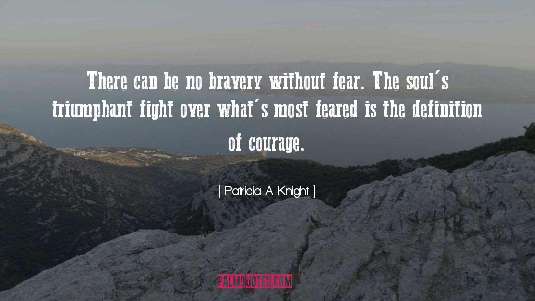 Patricia A. Knight Quotes: There can be no bravery