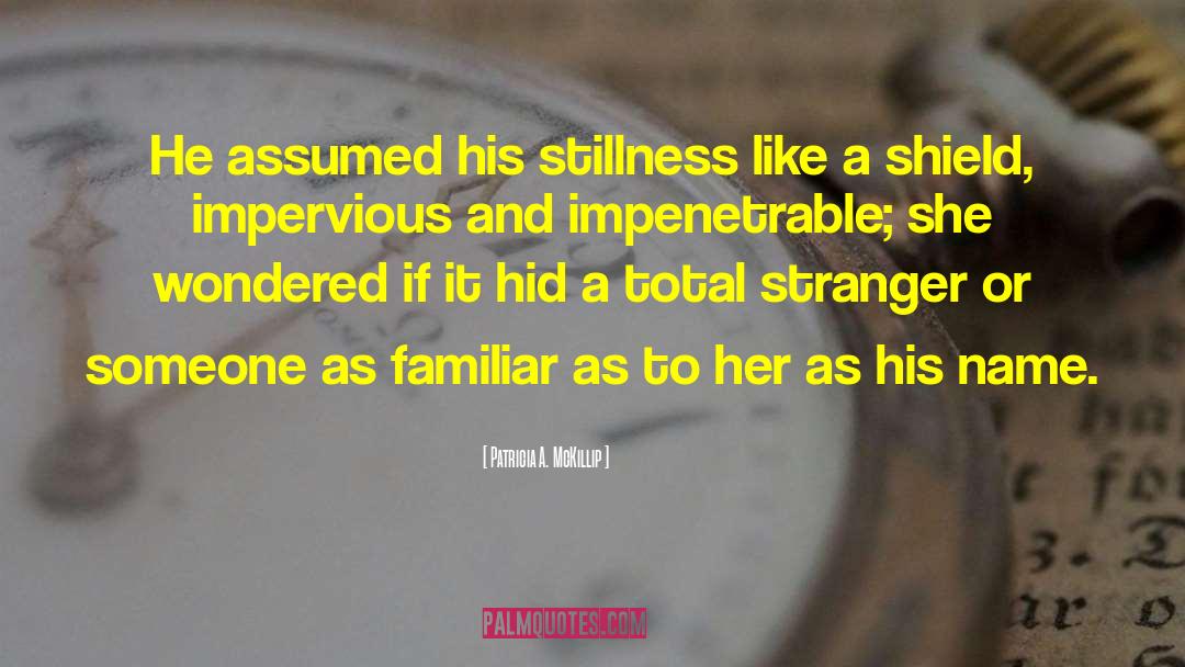 Patricia A. McKillip Quotes: He assumed his stillness like
