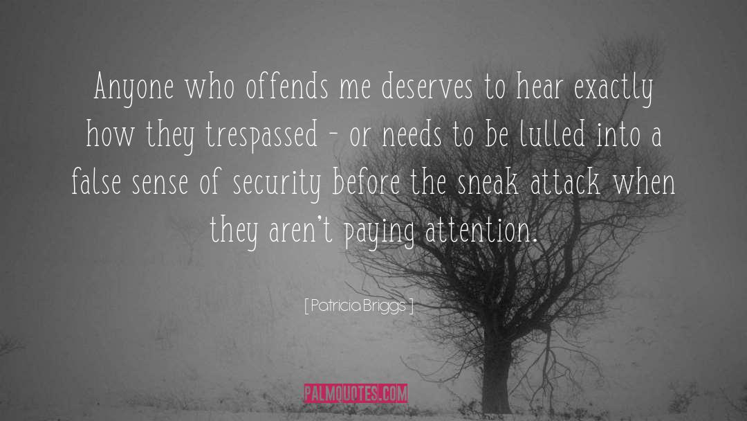 Patricia Briggs Quotes: Anyone who offends me deserves