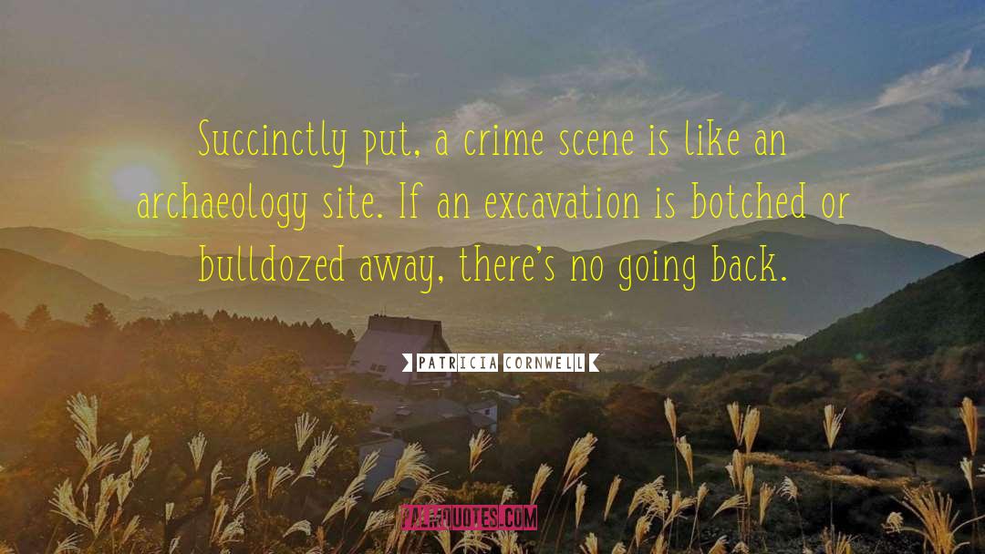 Patricia Cornwell Quotes: Succinctly put, a crime scene