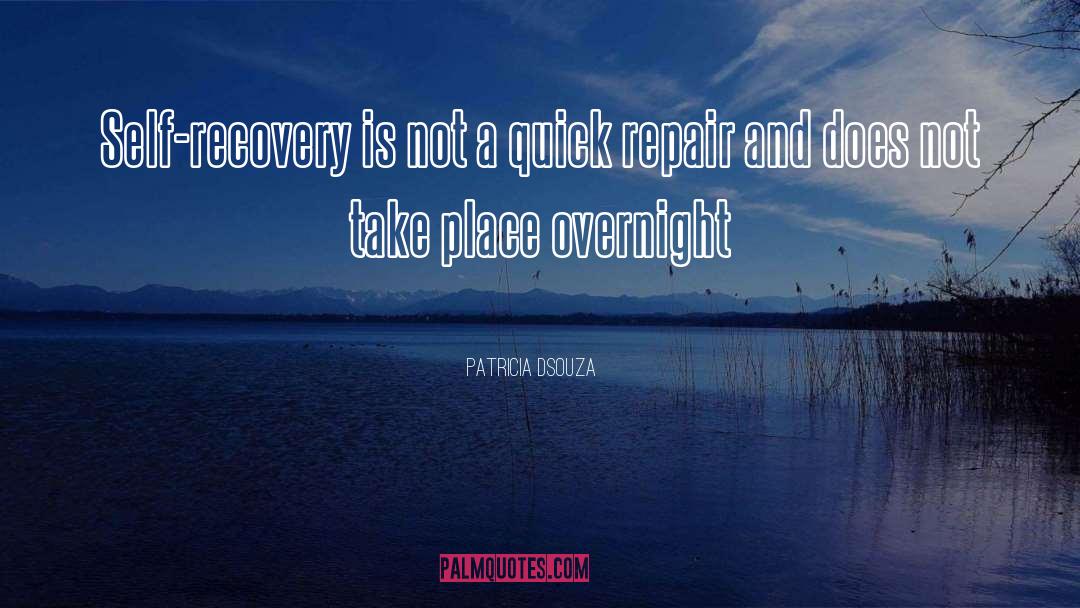Patricia Dsouza Quotes: Self-recovery is not a quick