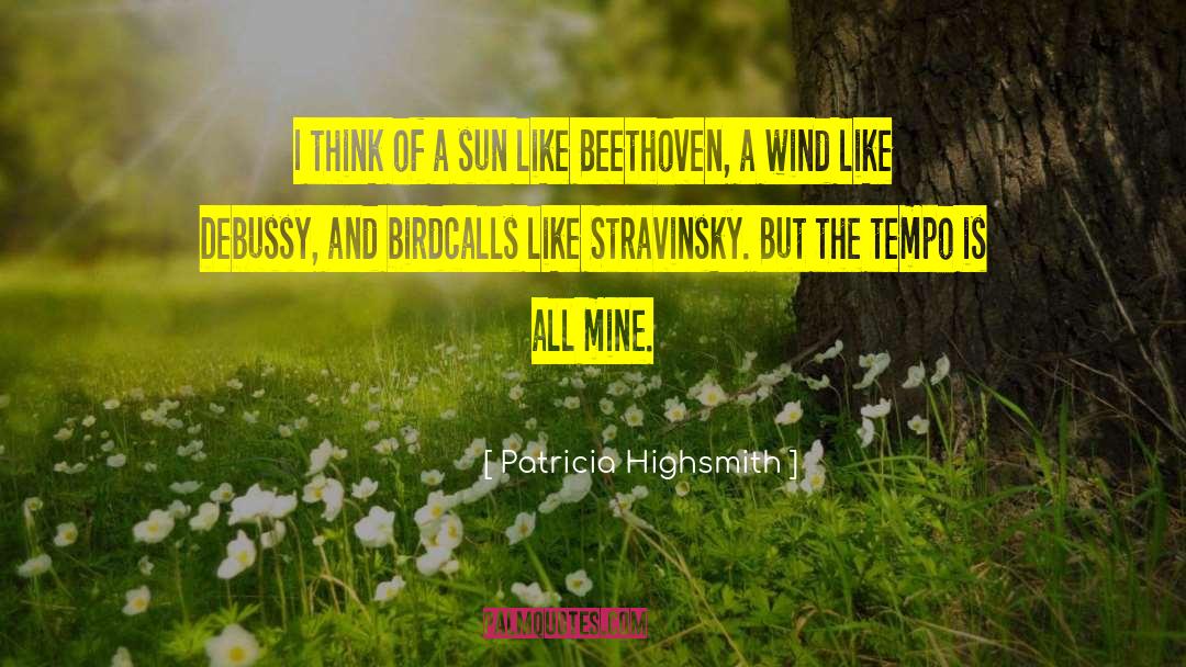 Patricia Highsmith Quotes: I think of a sun