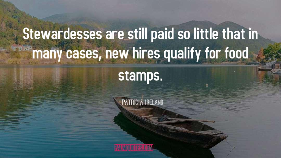 Patricia Ireland Quotes: Stewardesses are still paid so