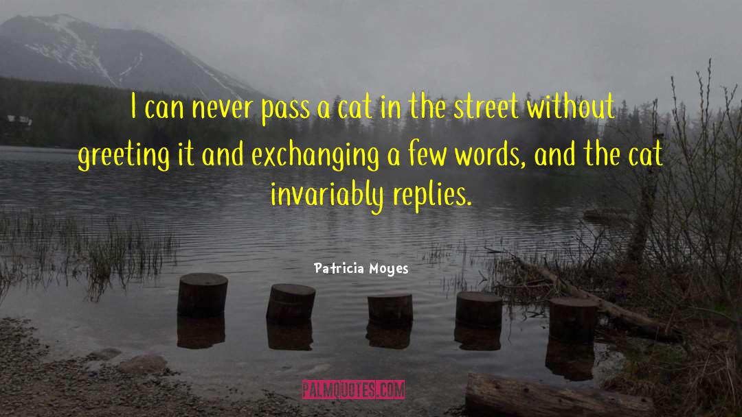 Patricia Moyes Quotes: I can never pass a