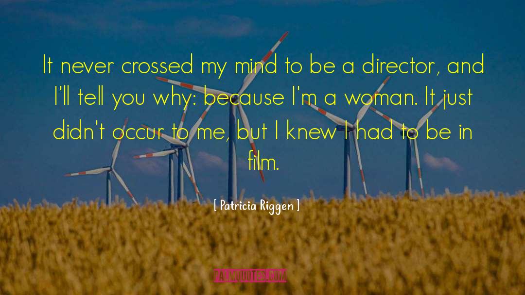 Patricia Riggen Quotes: It never crossed my mind