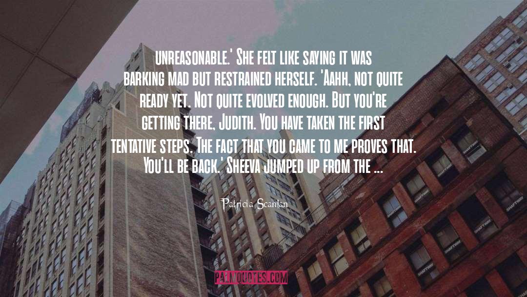 Patricia Scanlan Quotes: unreasonable.' She felt like saying