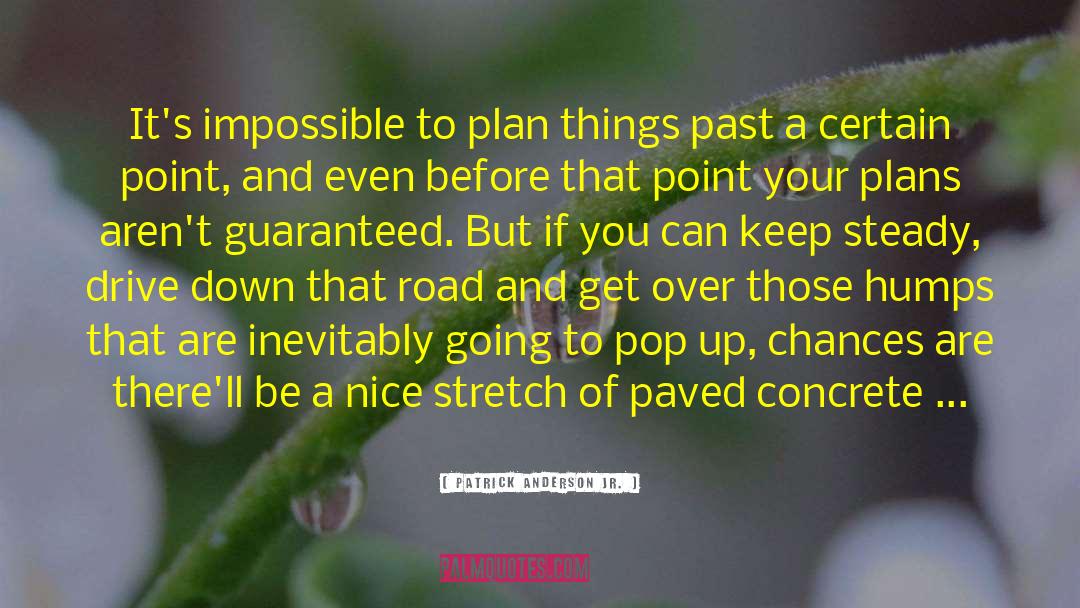 Patrick Anderson Jr. Quotes: It's impossible to plan things