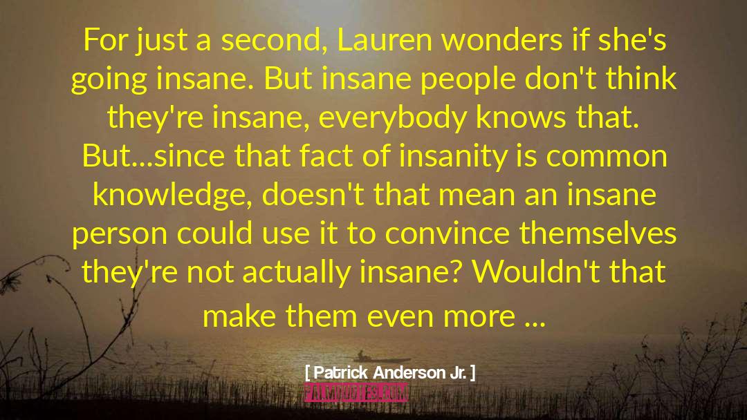 Patrick Anderson Jr. Quotes: For just a second, Lauren