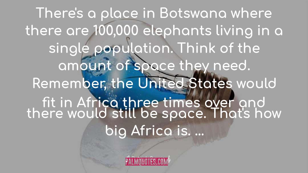 Patrick Bergin Quotes: There's a place in Botswana