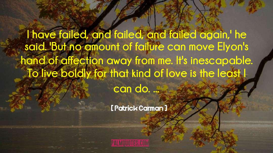 Patrick Carman Quotes: I have failed, and failed,