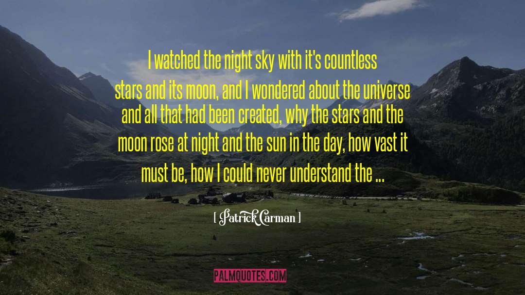 Patrick Carman Quotes: I watched the night sky