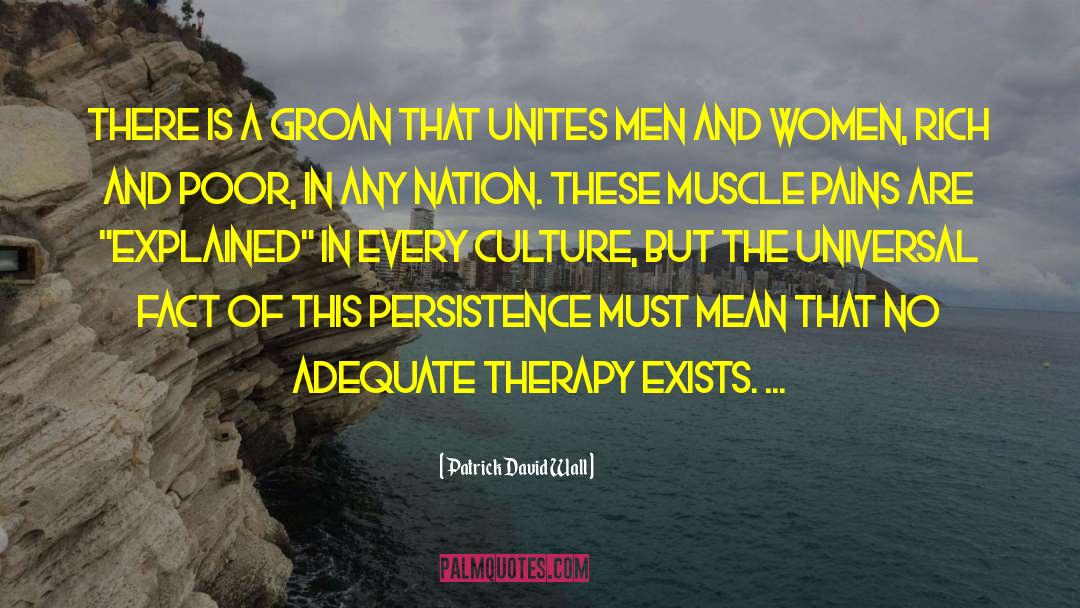 Patrick David Wall Quotes: There is a groan that