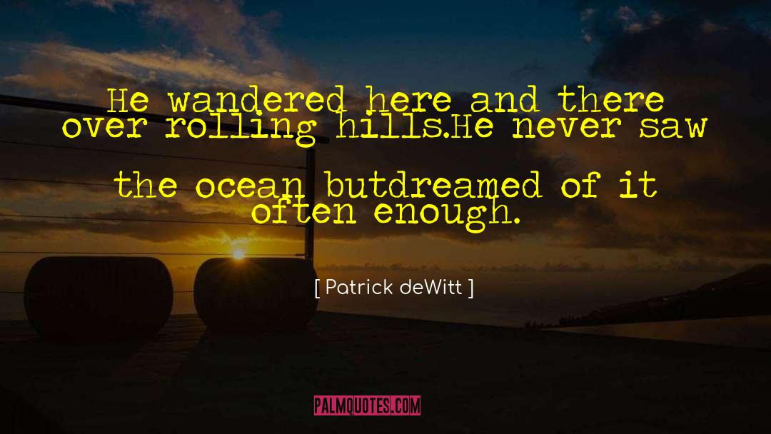 Patrick DeWitt Quotes: He wandered here and there